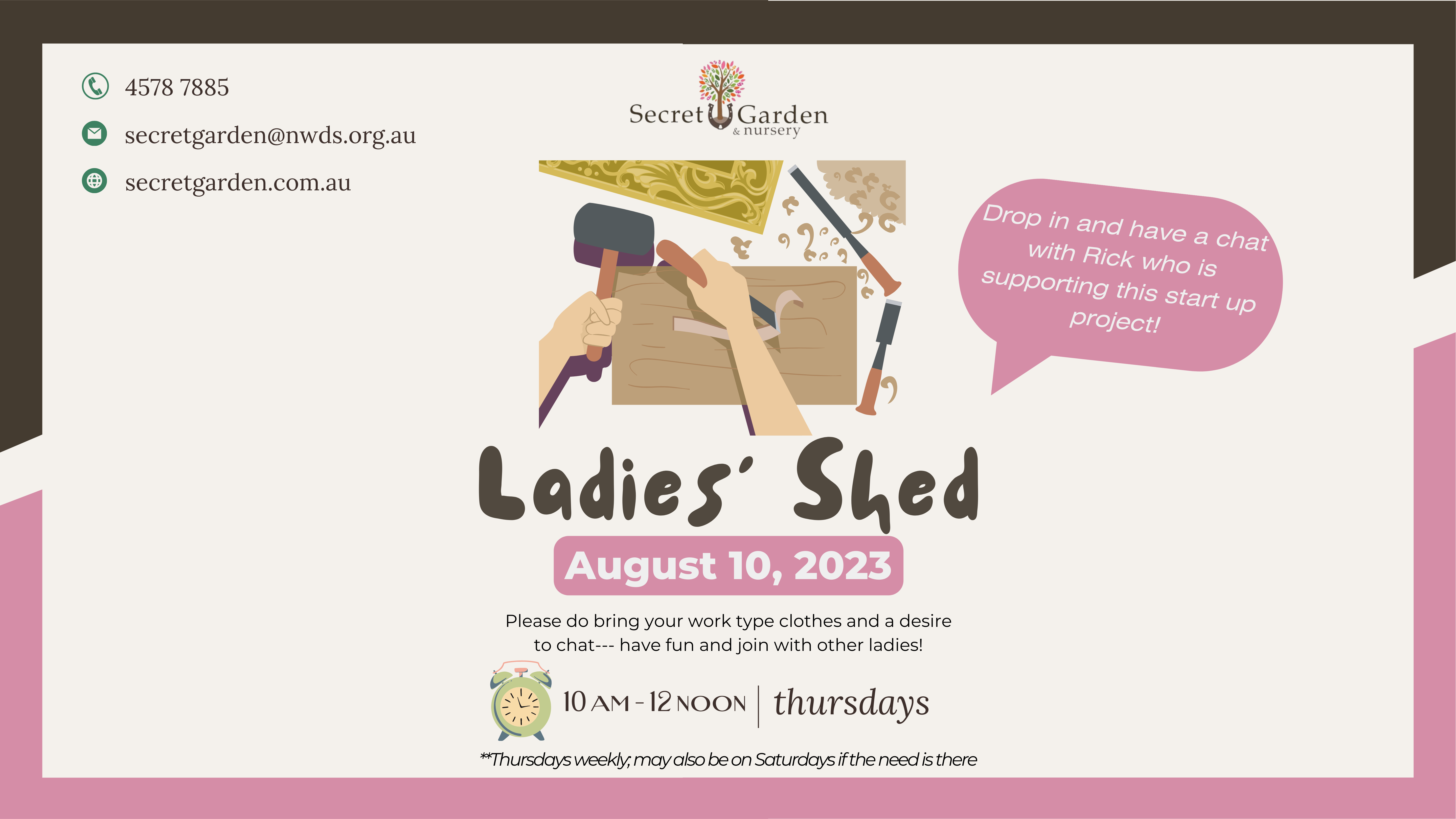 Ladies Shed Flyer